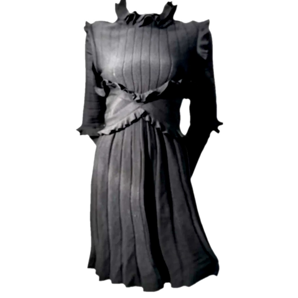 Chanel vintage ruffled wool dress from FW07